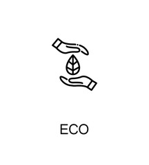 Eco flat icon