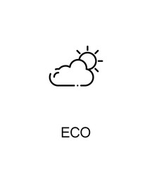 Eco flat icon