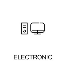 Fototapeta premium Electronic flat icon