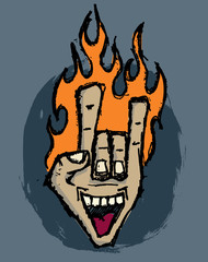 Rock and Roll Screaming Hand 