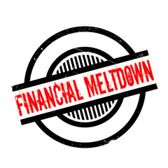 Financial Meltdown rubber stamp. Grunge design with dust scratches. Effects can be easily removed for a clean, crisp look. Color is easily changed.