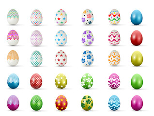 Easter Egg with points. Vector illustration.