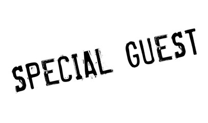 Special Guest rubber stamp. Grunge design with dust scratches. Effects can be easily removed for a clean, crisp look. Color is easily changed.