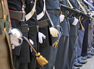 deployment of the Italian armed forces with many agents in high
