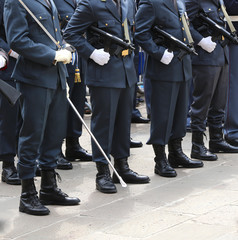 Obraz premium Italian financial police officers called Guardia di Finanza with