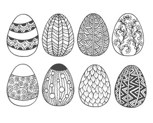 Easter eggs set - vector Illustration