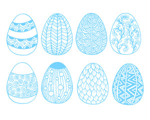 Easter eggs set - vector Illustration