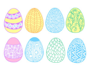 Easter eggs set - vector Illustration