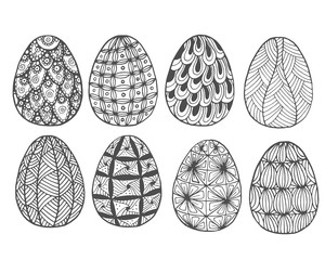 Easter eggs set - vector Illustration