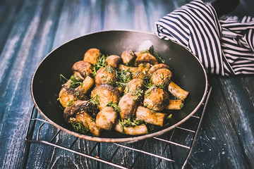 Cooking mushrooms. Cooking mushrooms. Baked mushrooms Fried mushrooms