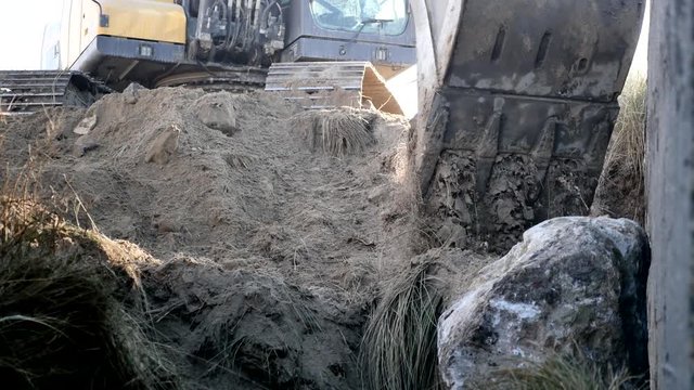 travail &agrave; la pelleteuse