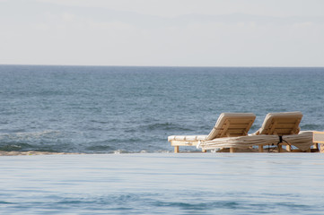 Sun chairs at Hawaiian Resort