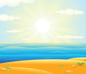 Obraz na płótnie Canvas Sunrise over the Tropical Beach