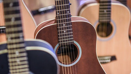 Obraz na płótnie Canvas Classical acoustic guitar strings in a vintage style. 