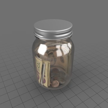 Jar Glass Money 01