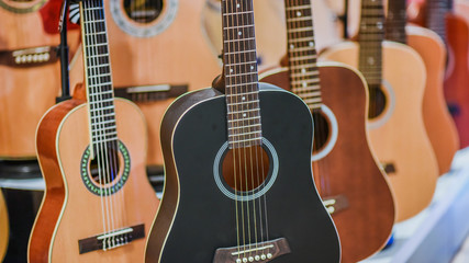 Fototapeta na wymiar Multi-Colored Classical Guitar.