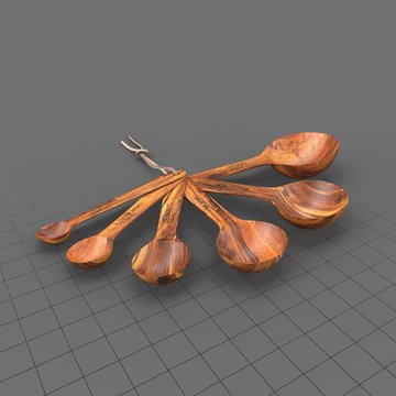 Measuring Spoons Wooden 01