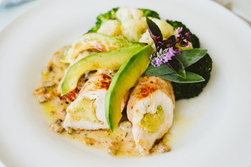 Beautiful and tasty meal on a plate