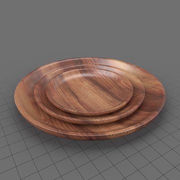 Serving Plate Wooden Round