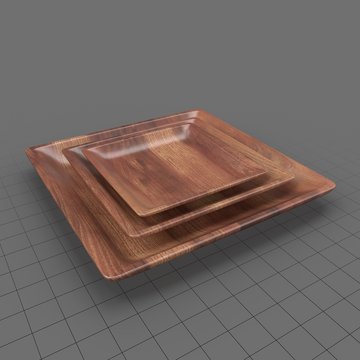 Serving Plate Wooden Square
