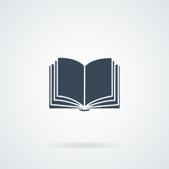 Book icon isolated on white bockground