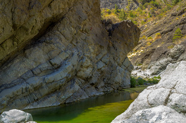 Felswand in  der Schlucht der Angst, Barranco de las Angustias, La Palma, Kanarische Inseln, Spanien