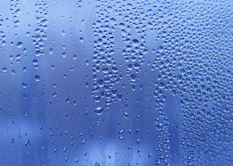 Water drops on glass