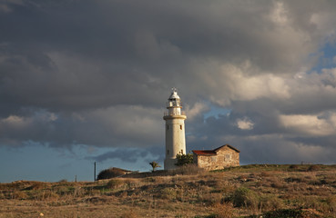 Fototapeta na wymiar Old lighthouse in Pathos. Cyprus