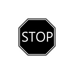 Stop solid icon, Traffic regulatory and warning stop sign, vector graphics, a filled pattern on a white background, eps 10.