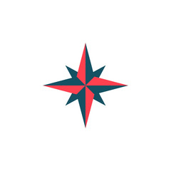 Wind rose solid icon, navigation and compass sign, vector graphics, a colorful flat pattern on a white background, eps 10.