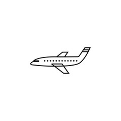 Airplane line icon, navigation and air transport sign, air fly vector graphics, a linear pattern on a white background, eps 10.