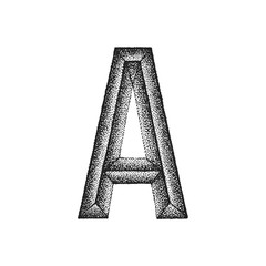 vintage hand drawn letter