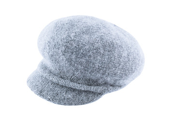 Woolen cap isolated on white background.