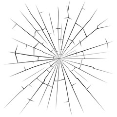 Obraz premium Broken glass. Vector