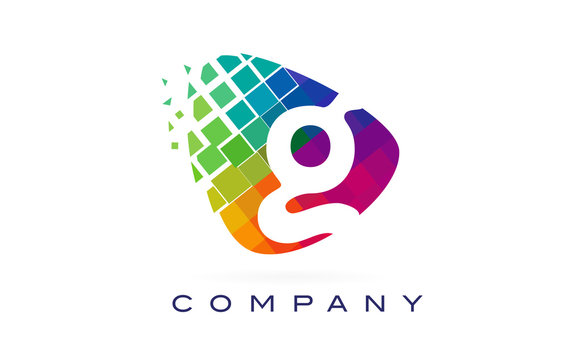Letter G Colourful Rainbow Logo Design.
