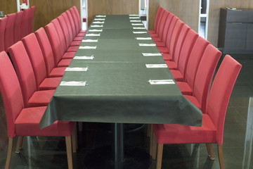 festive table setting banquet hall