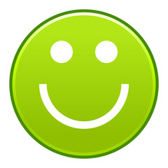 Green smiling face cheerful smiley happy emoticon