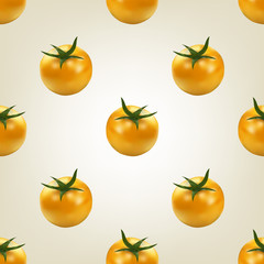 Seamless background of tomato, vector illustration.