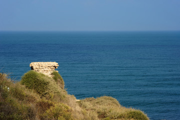 Fototapeta na wymiar Mediterranean coast in southern Israel near the city of Ashkelon