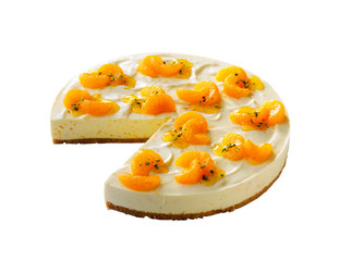 Cheese cake with tangerine