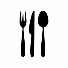 Cutlery icon vector design isolated on white background 