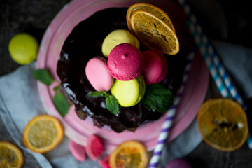 Cake bilberry cheesecake by a holiday
