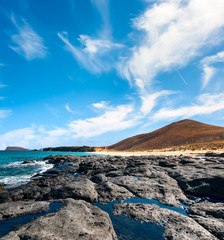 Ancient lava stream in Graciosa