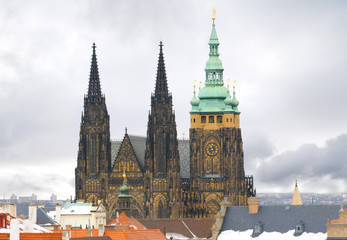 Fototapeta premium Prague Castle in winter