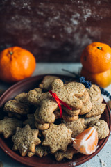  traditional Christmas cookies and oranges