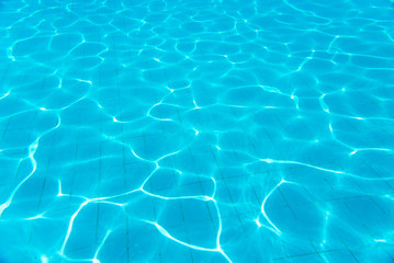 background, bottom of the pool with water reflection