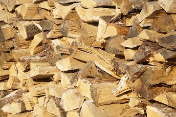 geschnittenes Brennholz