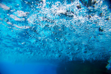 background, surface water view from under a water
