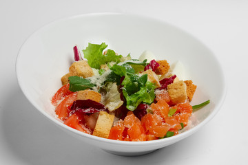 salmon, tomato and egg salad