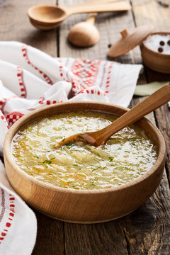 Ukrainian sauerkraut soup kapusniak
